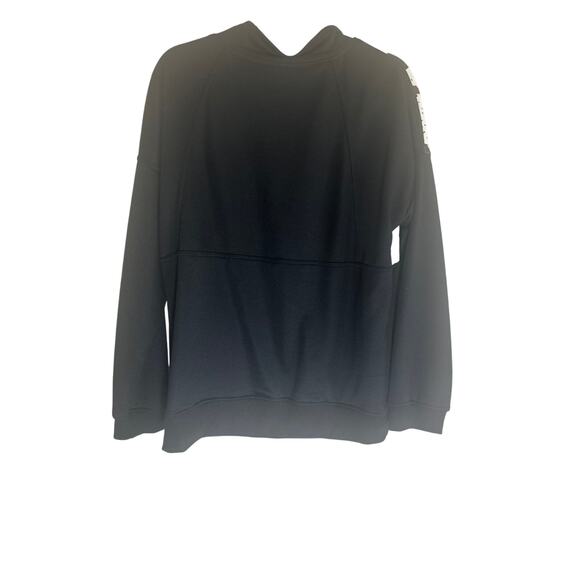 Unisex XL Cow Print Quarter-Zip Pullover Sweatshirt Black White Polyester - Picture 12 of 15